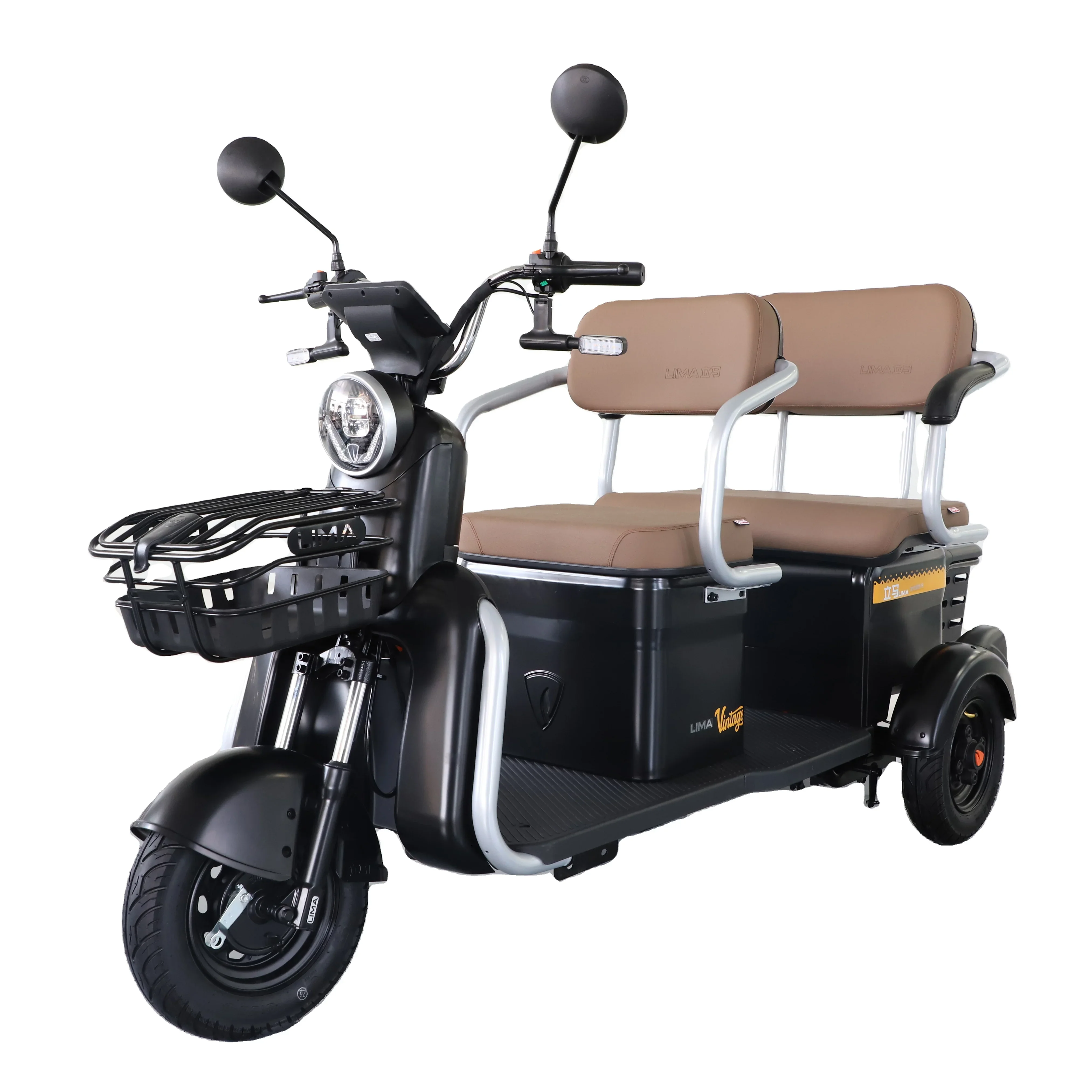 New EEC COC Model Electric Pedicab For Elderly Fat Tire 3-Wheel Tricycle For Passenger And Cargo Transport