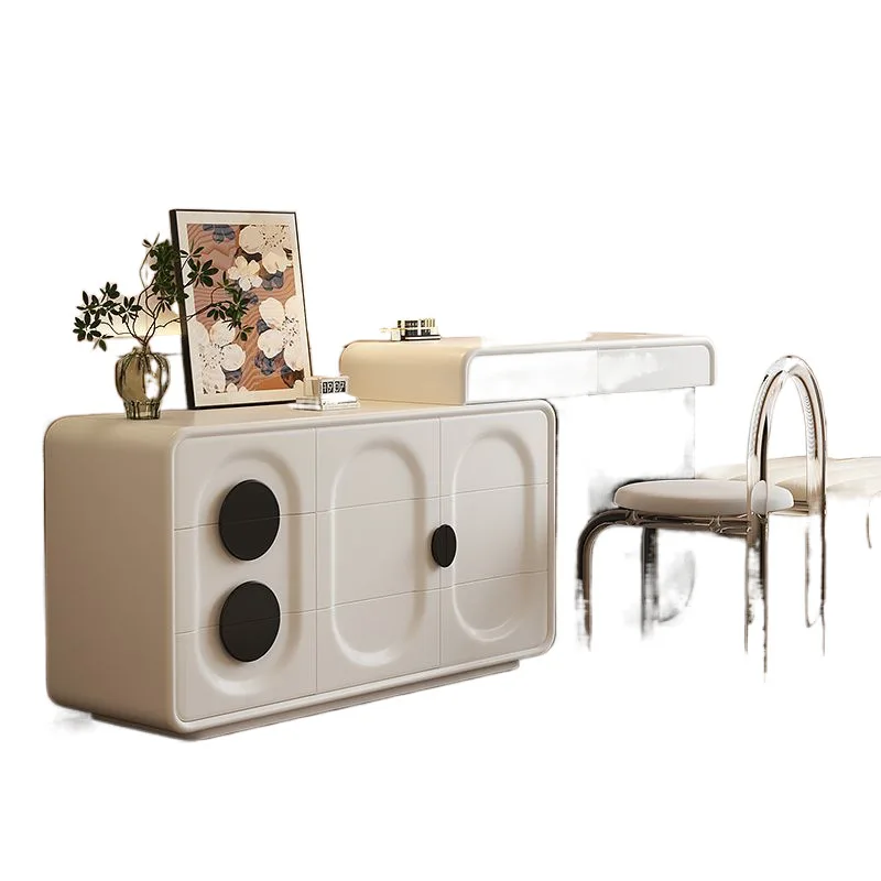 

Light luxury, high-end sense, bedroom, simple, modern, solid wood, cream style, makeup table