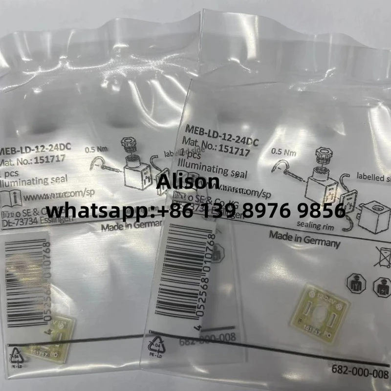 

5pcs Lumilating Seal Luminous Sealing FESTO-Type MEB-LD-12-24DC 151717 19143 19145 Pneumatic Parts