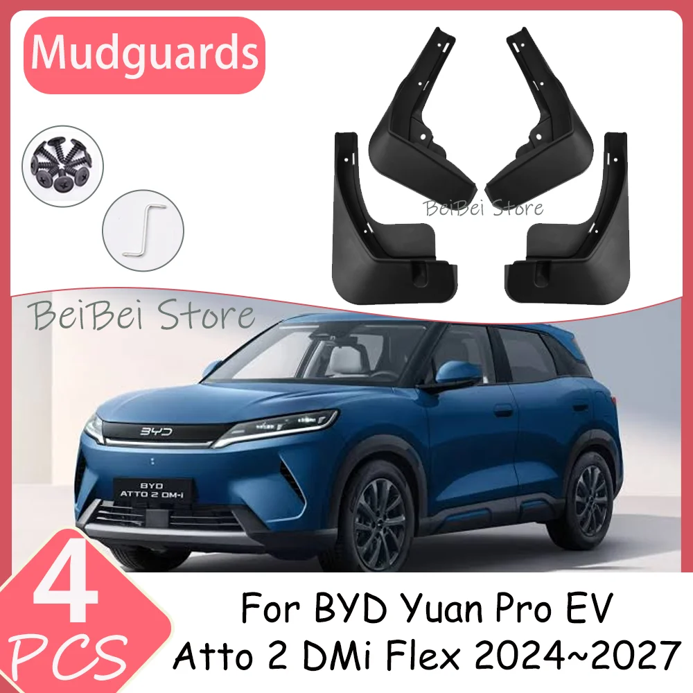 Für BYD Yuan Pro EV Atto 2 DMi Flex SC3E 2024~2027 2025 2026 Auto-Radkasten-Schmutzfänger Schmutzschutzabdeckung Kotflügel Spritzschutz Zubehör