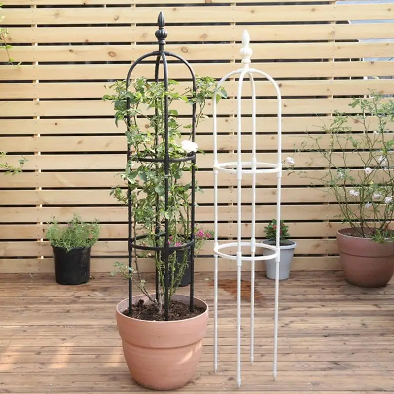 Garden Obelisk Trellis Plant Support Tower Stand For Flower Vine Frame Trellis Vines Floral Weather-Proof Garden Trellis Decor