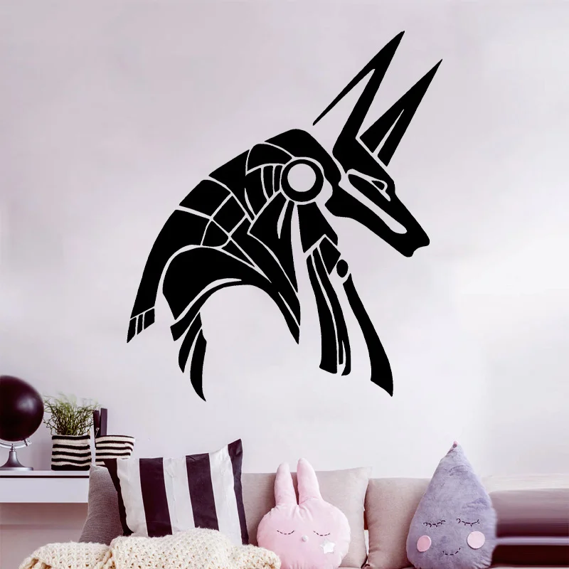 Egyptian God Anubis Vinyl Home Decor Wall Sticker Interior Design Living Room Bedroom Ancient God Egypt Decoration Decals 4609