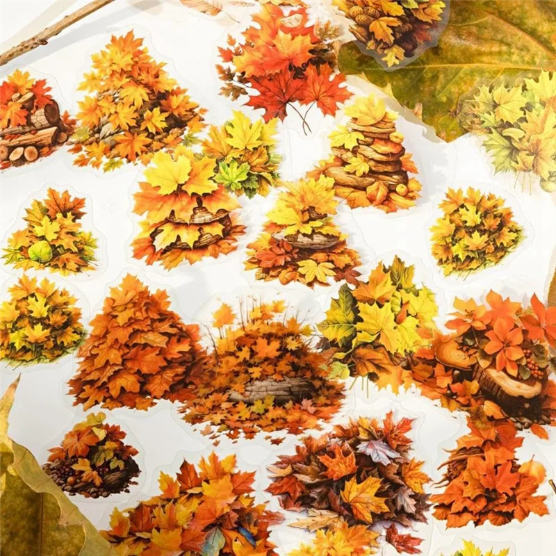 

ABBO-240Pcs Nature Landscape Themed Transparent Stickers For Journaling And Scrapbooking