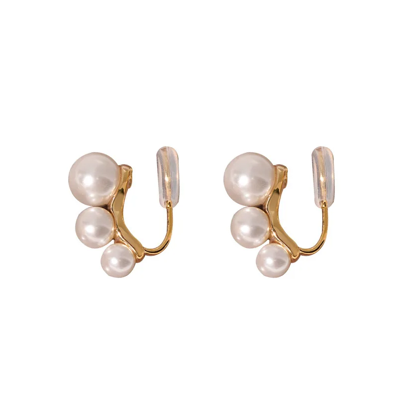 New Simple Three Ball Earrings Fashion Mosquito Incense Plate Ear Clip Women\'s Hundred Gift Wholesale