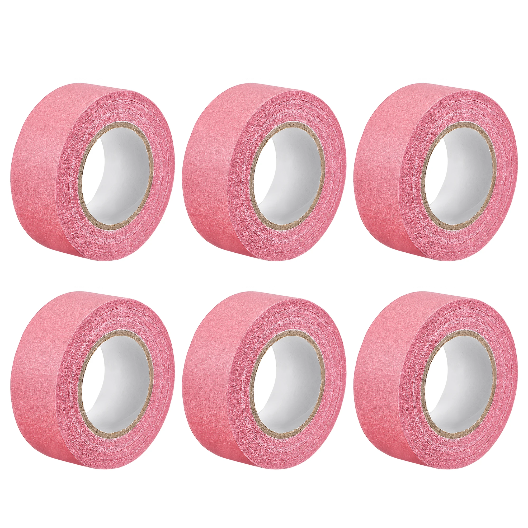 

uxcell 6 Pcs 25mm 1 inch Wide 20m 21 Yards Masking Tape Painters Tape Rolls Pink for DIY Crafts