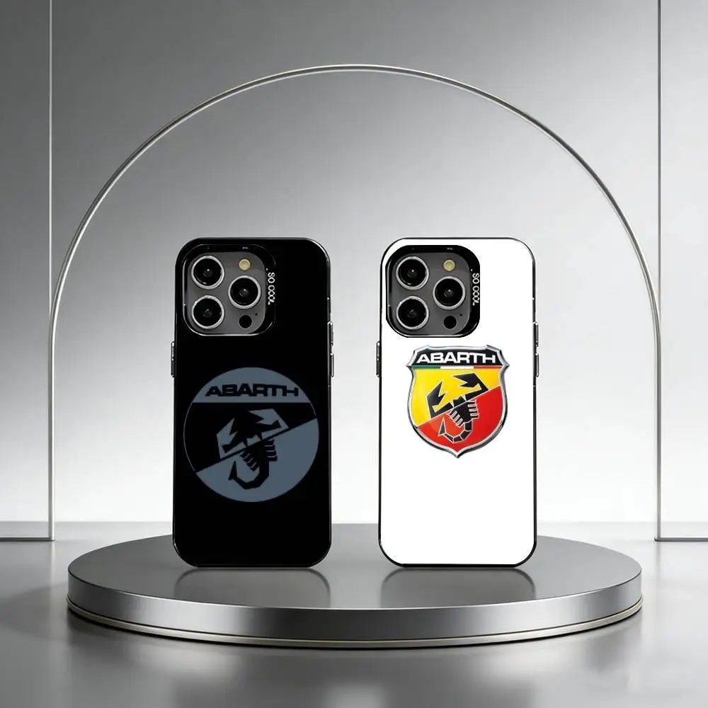 

A-AbarthS-s LOGO Phone Case For iPhone 17,16,15,14,13,12,11 Plus,Pro Max,XS,Colorful Silver Phone case Funda Cover