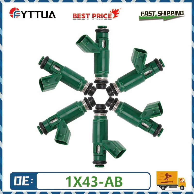 6pcs Fuel injector 1X43-AB 1X43AB For Jaguar X-Type 3.0L V6 2.5L 2002-2008