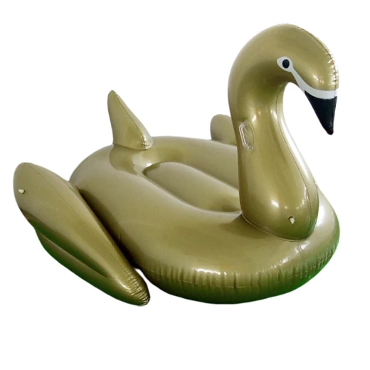 Factory customized PVC Inflatable Water Entertainment inflatable Golden Swan Floating Row For Summer Beach