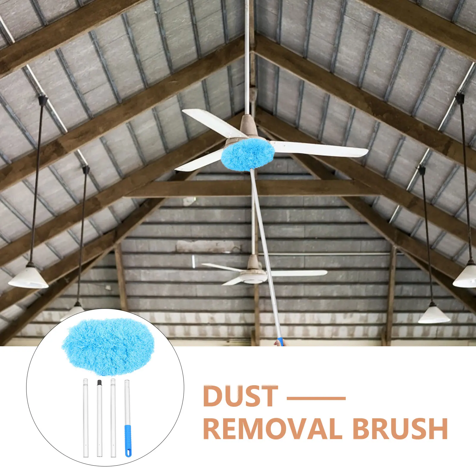 

Multifunctional Cleaning Brush Handle Wall Cleaner Tool Blue Flexible Dust Removal Household Fan Air Purifier Cleaner Extension