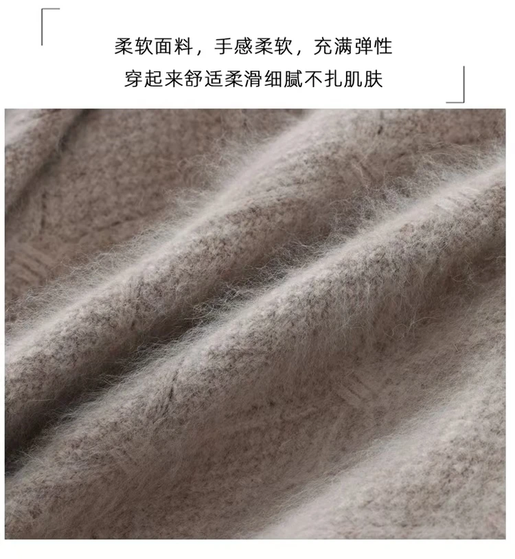 100% Mink cashmere sweater Women\'s knitting sweater O-neck long sleeve pullover Autumn and winter clothing warm top