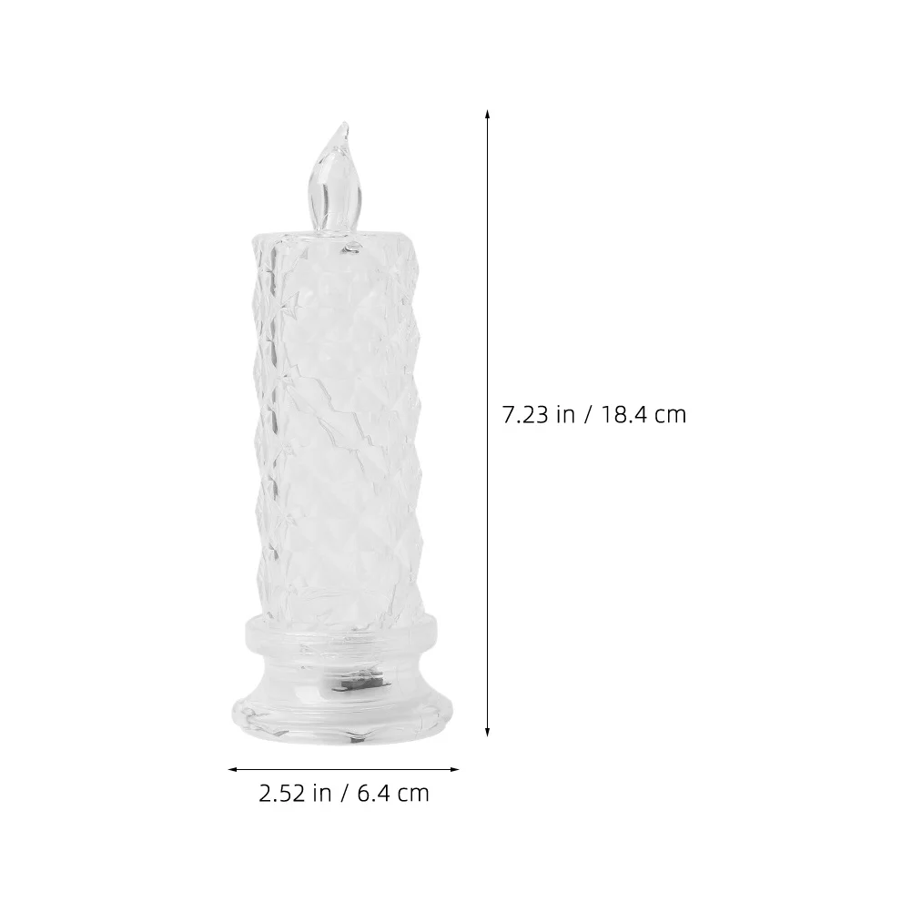 6Pcs Flameless Lights LED Rose Lamp Decorative Light for Wedding Party Desktop Ornament LED Candlesticks