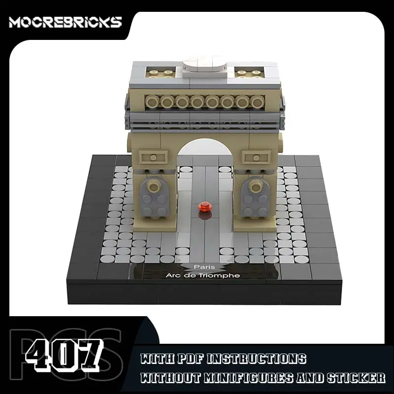 

Famous Monument Arc De Triomphe Model Popular Street View Architecture Building Blocks Small Particle Bricks Educational Toys