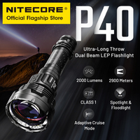 NITECORE P40 Search LEP Flashlight USB-C Rechargealbe 2900M Sportlight 2000 Lumens Floodlight,5500mAh Battery for Hunting Rescue