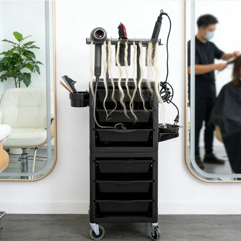 Heavy Duty 6-Drawer Rolling Storage Cart for Hairdressing Salon with Lockable Wheels Large Capacity Trolley