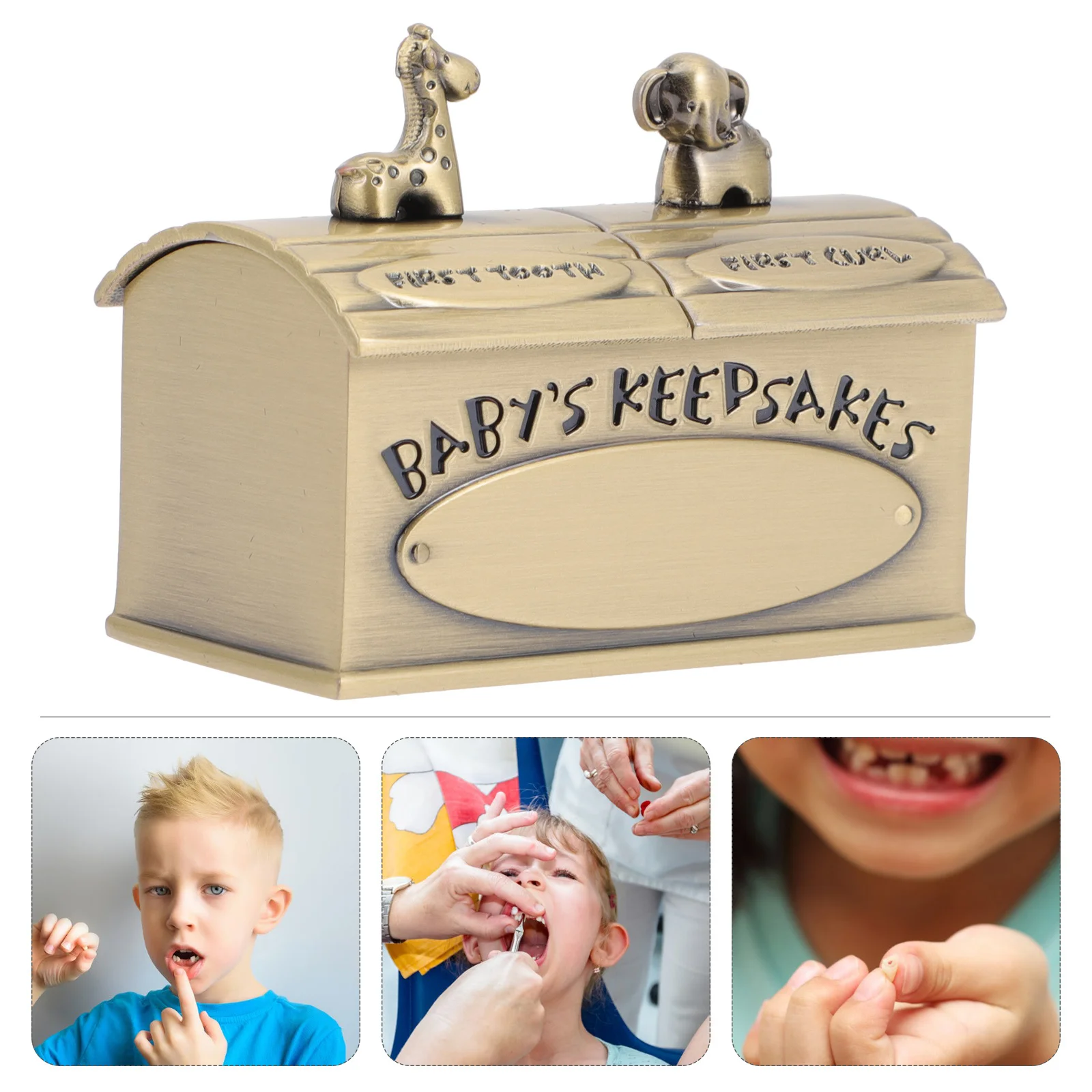 

Зубная коробка, прочный чехол на память, детский контейнер для хранения потерянных зубов, сувенирная коробка с животным узором для подарков детства