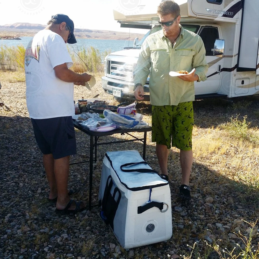 Dispositivo di raffreddamento versatile per scatola isolante gonfiabile leggera e durevole per la pesca o il campeggio