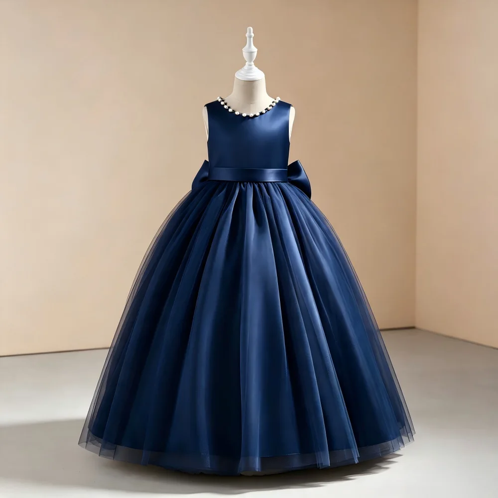 Girls Princess Dress Piano Playing Violin Table Performance Suit Host Show Children's Dress Dress