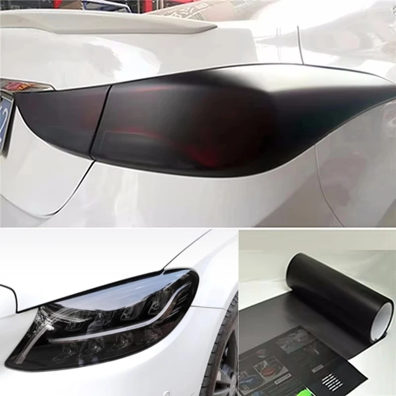 NEW Car Headlight Tint Film Self-Adhesive Light PVC Vinyl Black Sticker Tailing Lamp Mods Stickers Decal Sticker For