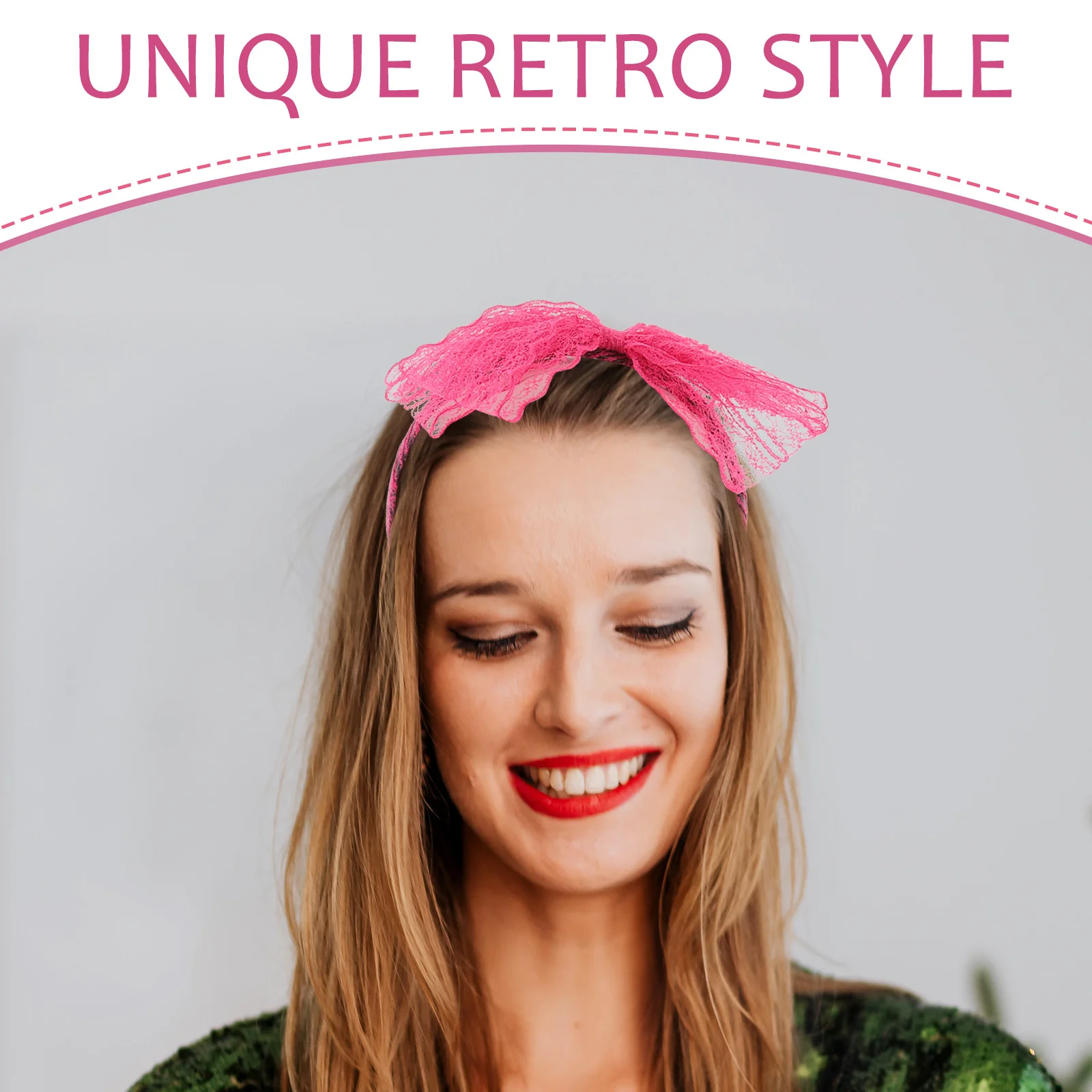 

1Set 80s Fancy Dress Accessory Set Necklace Earrings Fishnet Gloves Vintage Costumes for Women Disco Party Decor