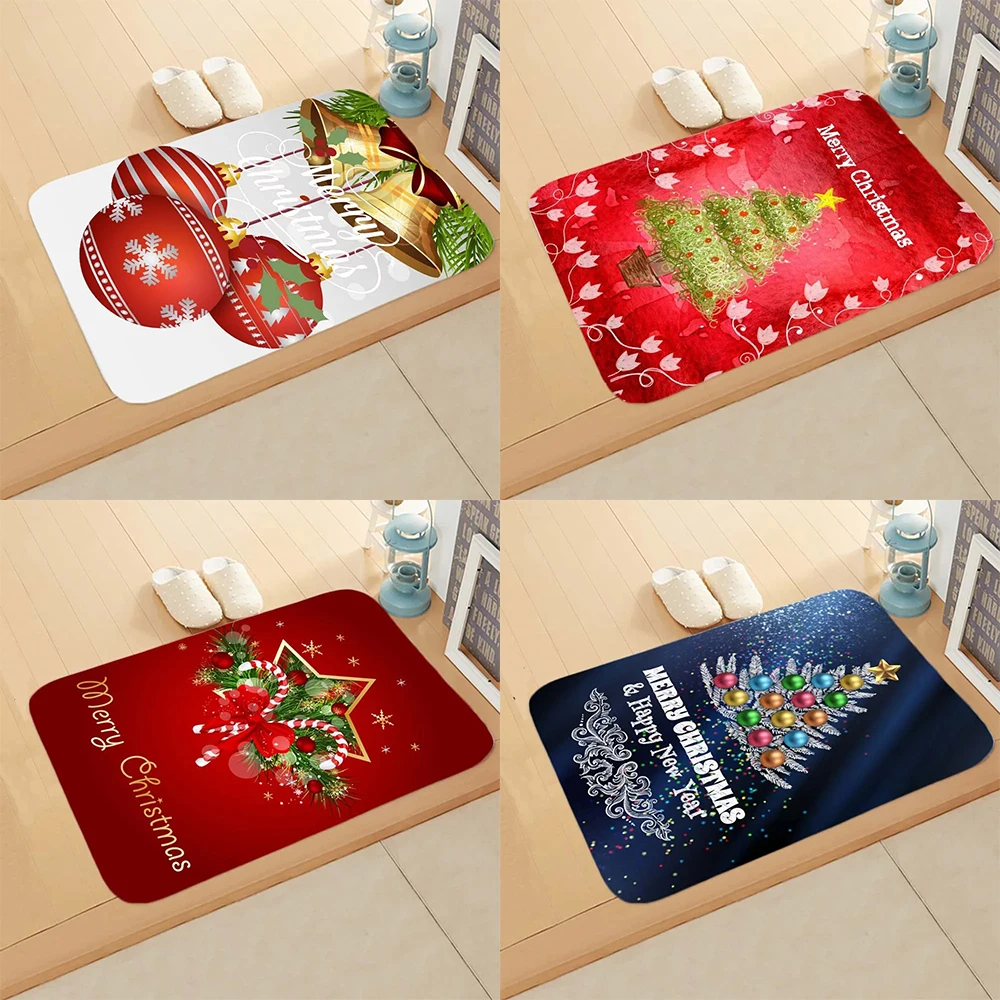 Christmas decoration door mat living room entrance entrance carpet home z bedroom bathroom absorbent floor mat