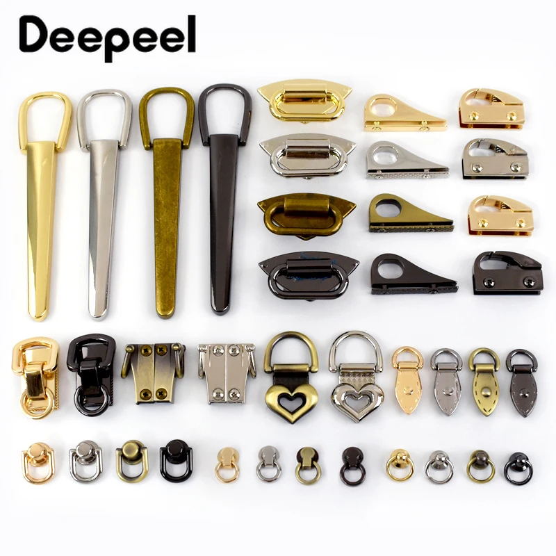 4Pcs Deepeel Bag Side Clip Buckles Metal Chain Handbag Strap Hanger Connector Hook Clasp Handle Leather Belt Buckle Accessories