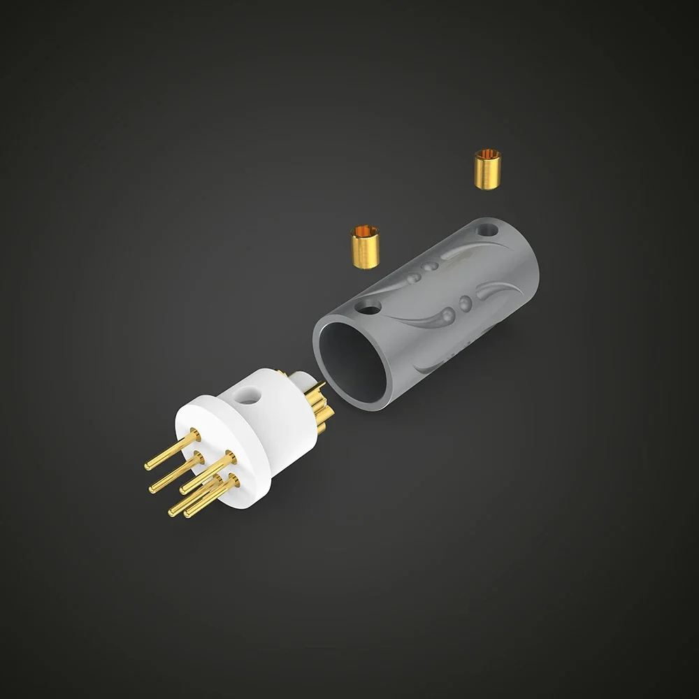 

VIBORG LP108G M 5-Pin Male DIN Gold Plated Plug Turntable Tonearm Connector for Rega Linn Roksan Project Grace