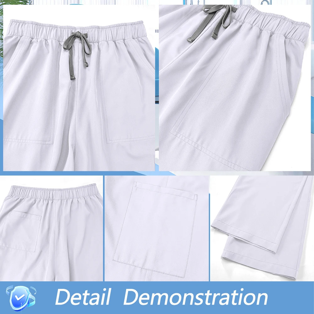 Roupas de beleza uniforme de enfermeira feminino conjunto de laboratório uniformes clínicos médicos esfrega ternos sala de operação calças superiores cirúrgicas mulher homem