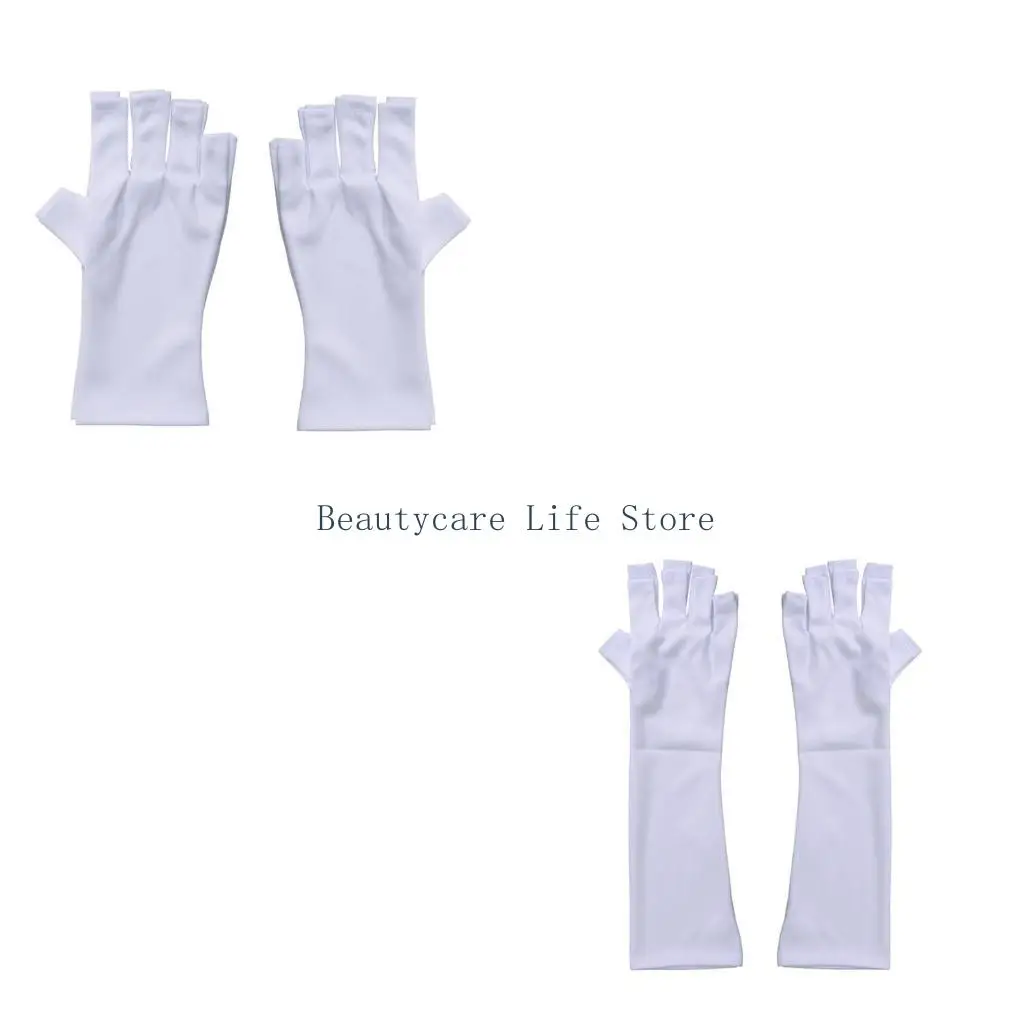 

652C Uv Gloves For Gel Manicure Anti Uv Gloves Fingerless For Gel Lamp