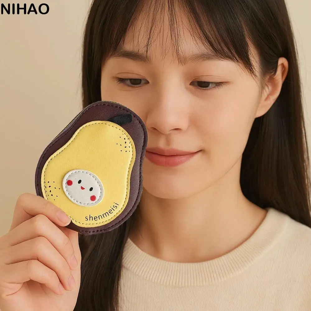 

Korean Style PU Leather Card Case Cartoon Pear Shape Slim Multi-slot Card Case Large Capacity Clutch Pouch ID Card Holder