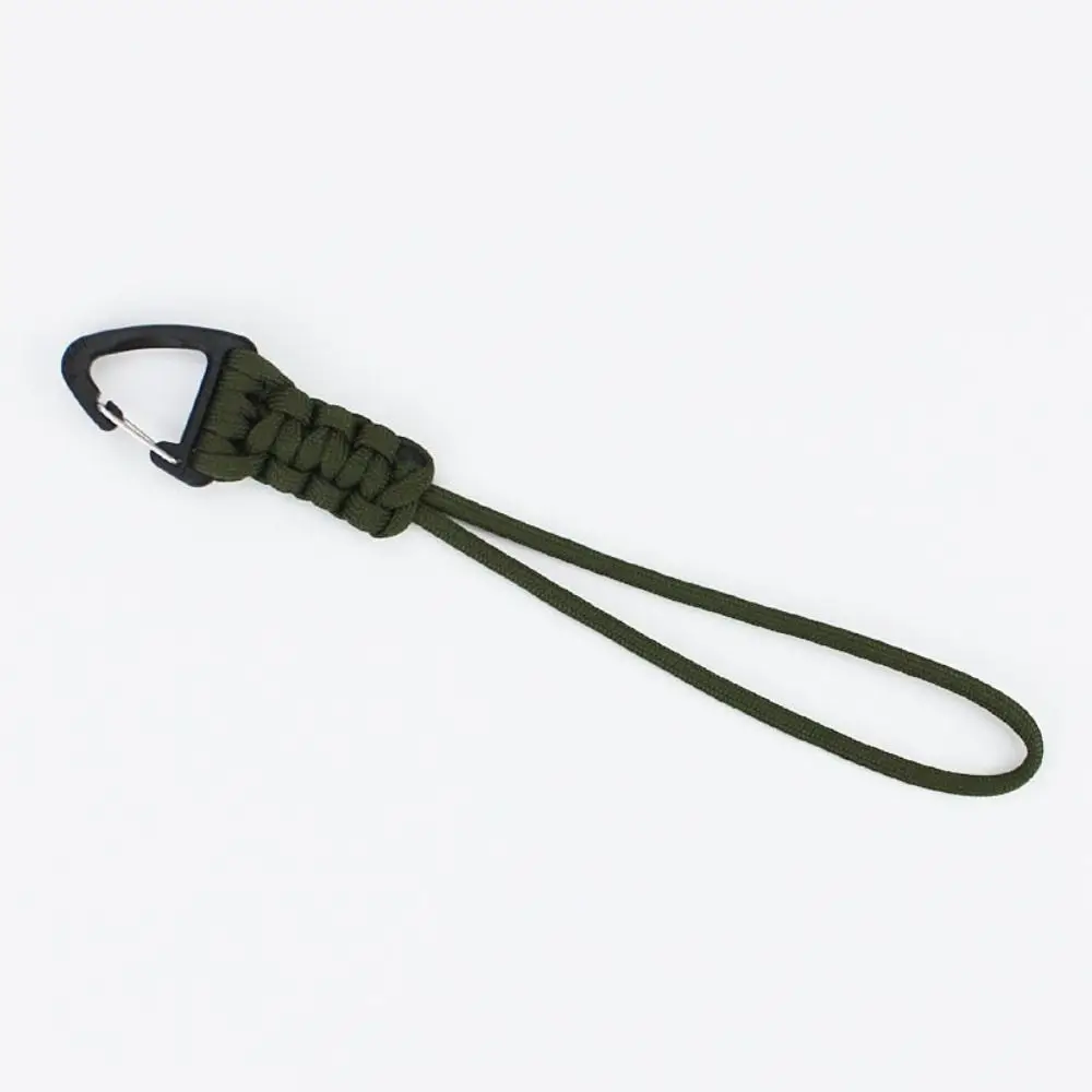 

Drop Rope Parachute Cord Carabiner Outdoor Camping Nylon Lanyard Hand-Woven Starp Woven Paracord Keychain Backpack Key Ring
