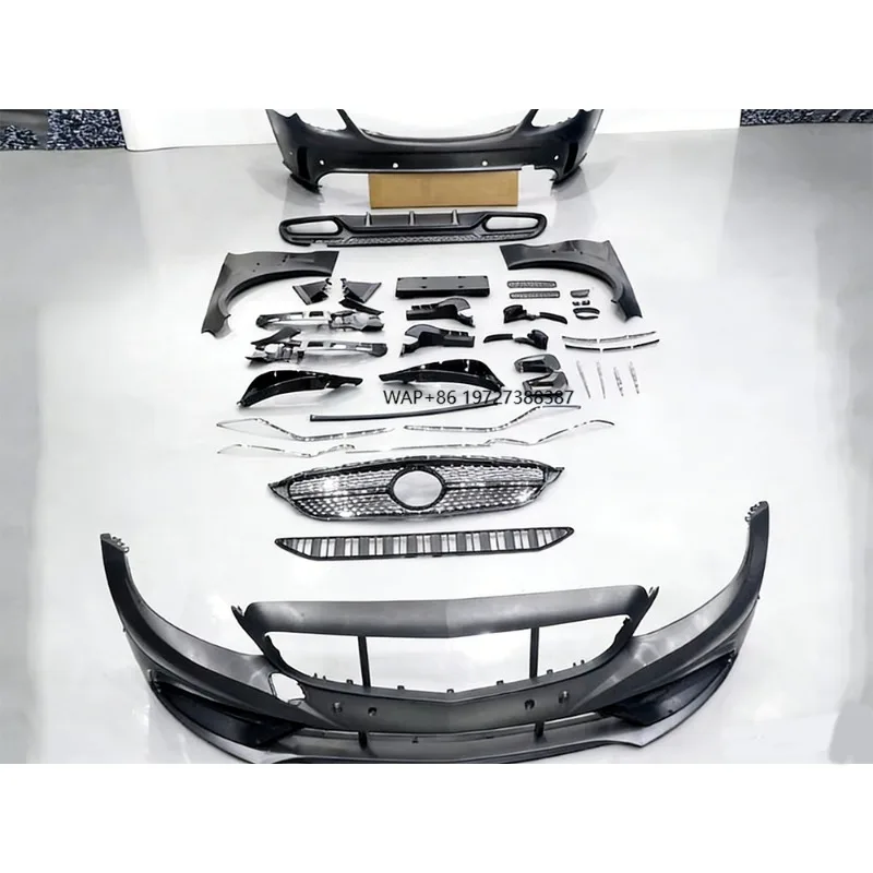 

C Class W205 Body Kit for W205 C Style 4D Body Kit with Front Bumper Rear Bumper Grille Rear Lip PP Material Body Kit
