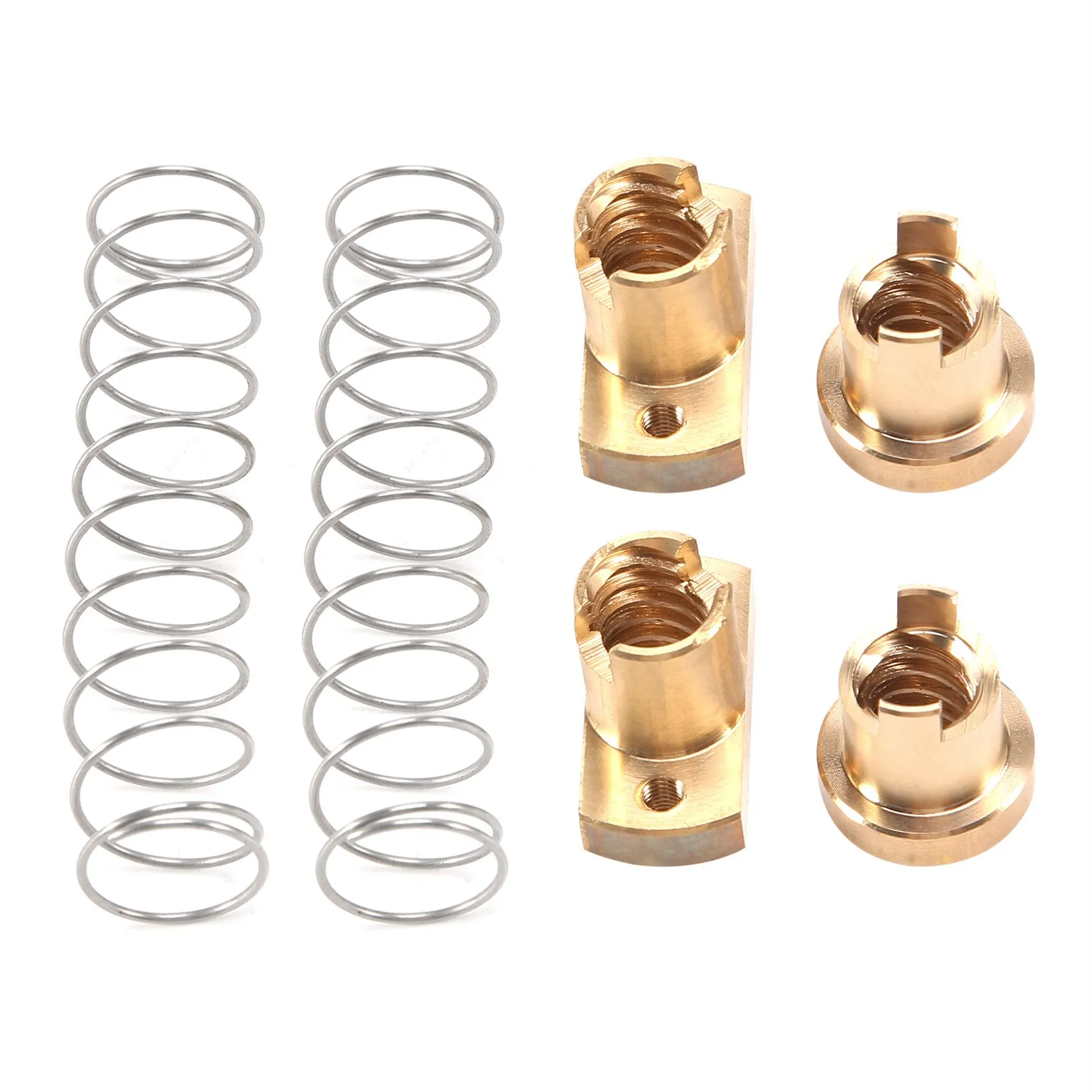 2 Sets CR10 Z Axis T8 Anti Backlash Spring Loaded Nut Elimination Space Brass Nuts for Upgrade Ender 3S Ender 3 Pro