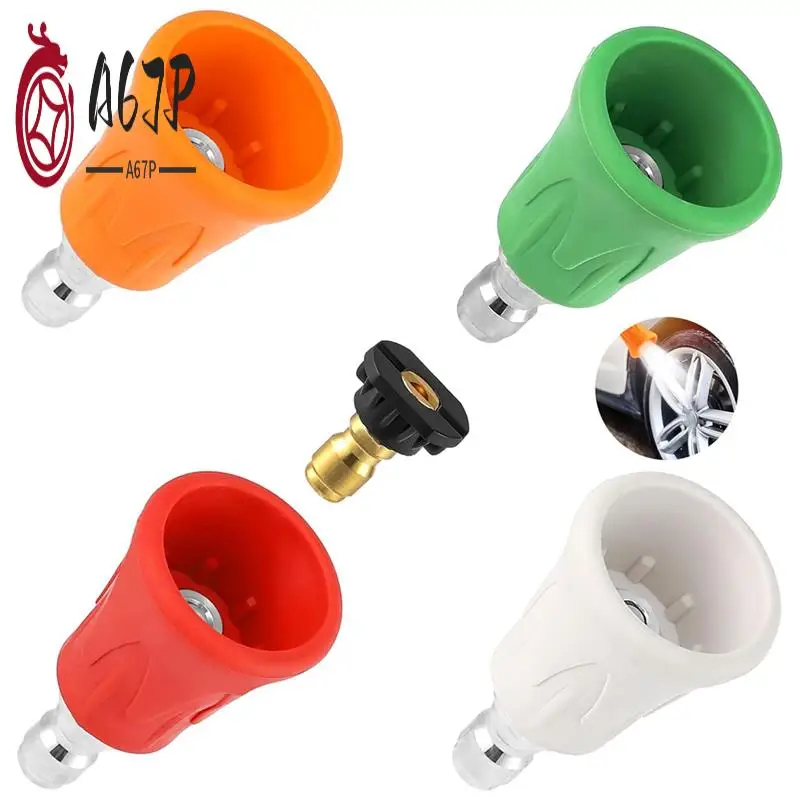 A67P-Pressure Washer Nozzle Guard,High Power Washer Nozzle Tips,5Pcs Pressure Washing Nozzle Holder With 1/4In Quick Connect