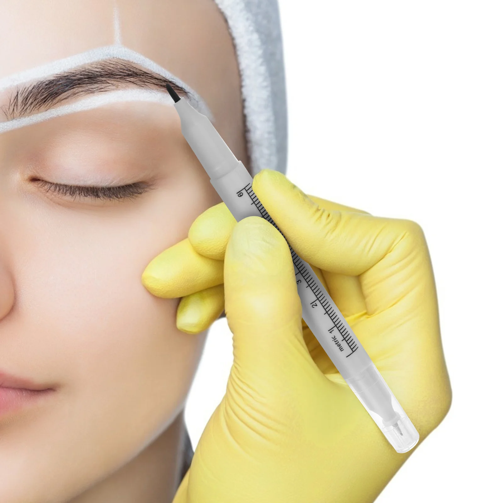 10Pcs Double Head Skin Marker Pen Medical Grade Safe for Eyebrow Tattooing Body Positioning Plastic Surgery Marking Tool