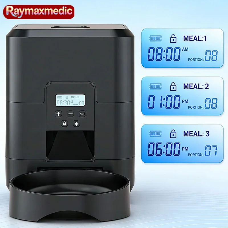 

Raymax Smart Pet Feeder Automatic Cat Feeder Dog Slow Food Machine With Timed Quantitative Automatic Cat Food Dispenser Cat Dog