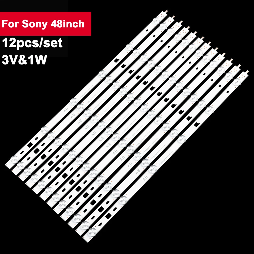 

12Pcs/Set 476mm TV LED Backlight For Sony 48R DIRECT 48 A 3228 6LEDS REV1.0 140404 480DND01 KDL-48W600B KDL-48R480B KDL-48R470B