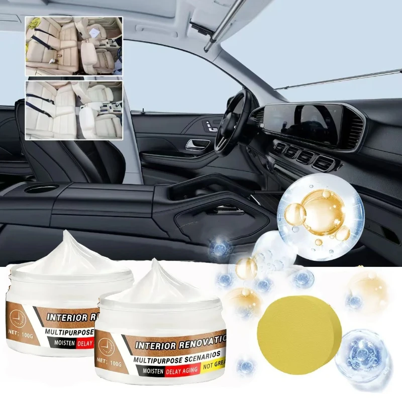 

Многоцелевой крем для ухода за автомобилем, восстановитель искусственной кожи и пластика для сидений, приборной панели и обновления шин, чистка салона автомобиля, ремонт