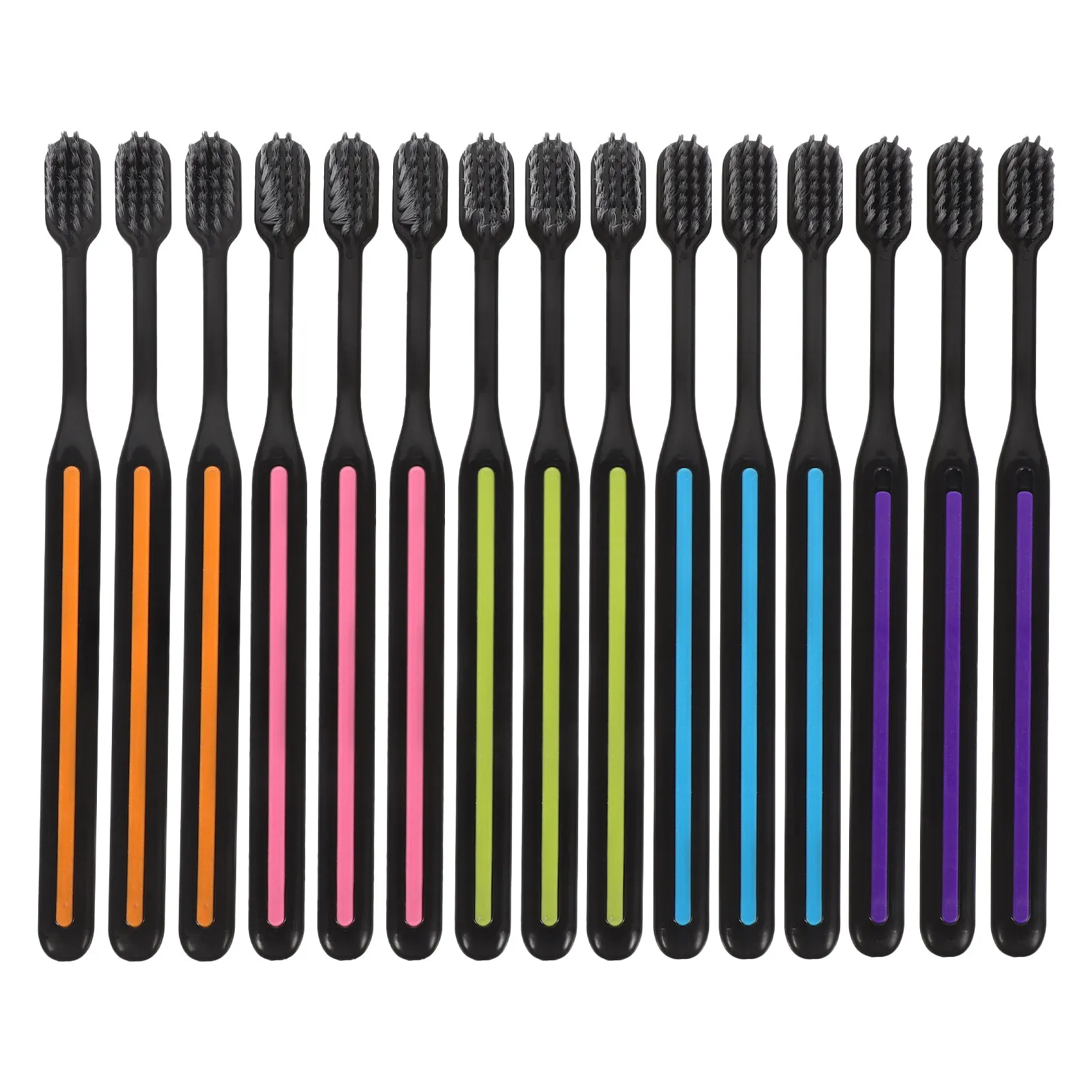 

15 шт. зубных щеток для массажа десен с прочной ручкой, для ежедневного использования, для дома и путешествий, портативные, износостойкие