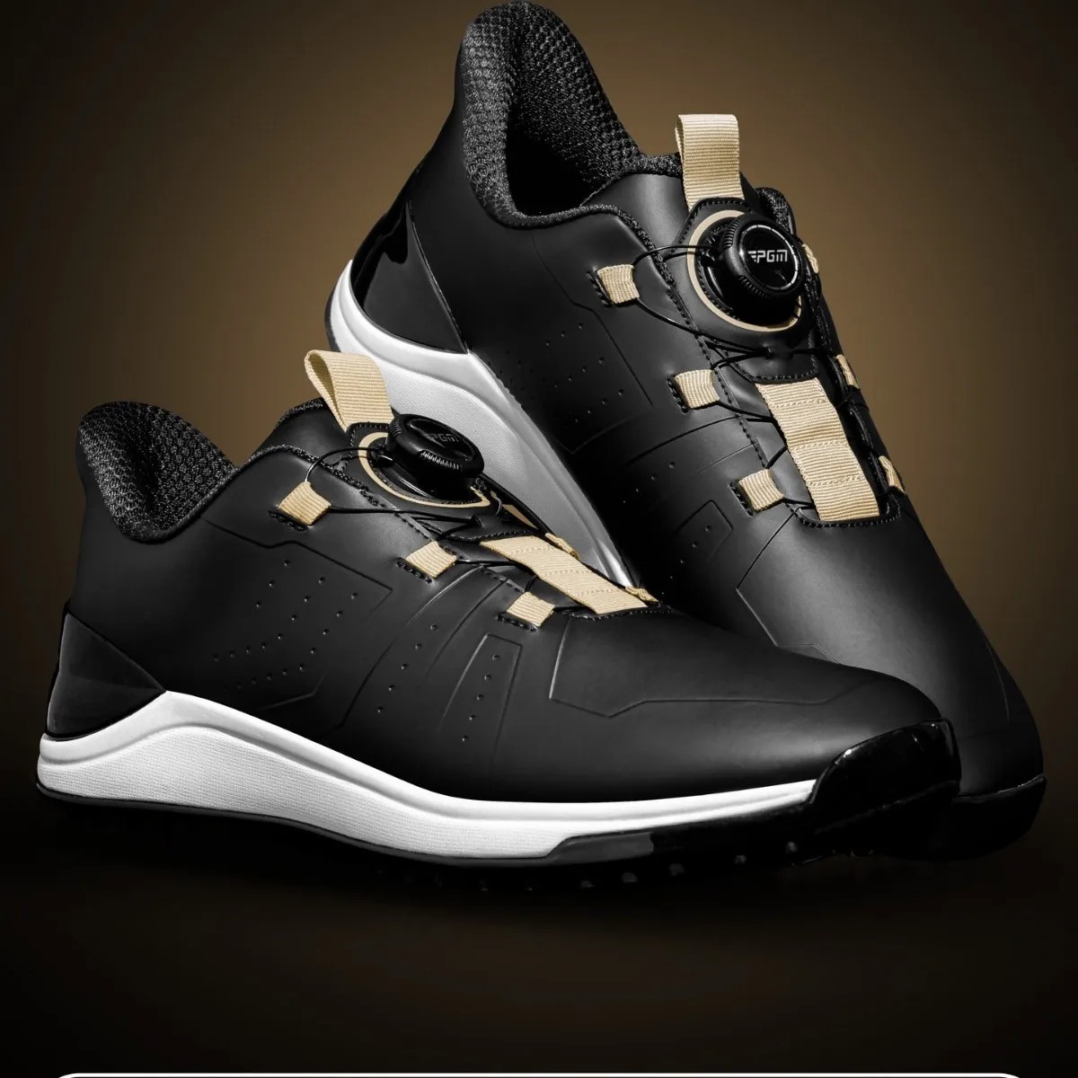 PGM New Men's Golf Shoes - Cushioned, Rebound Sports Shoes with Knob Adjustment, Durable TPU Waterproof Shoes