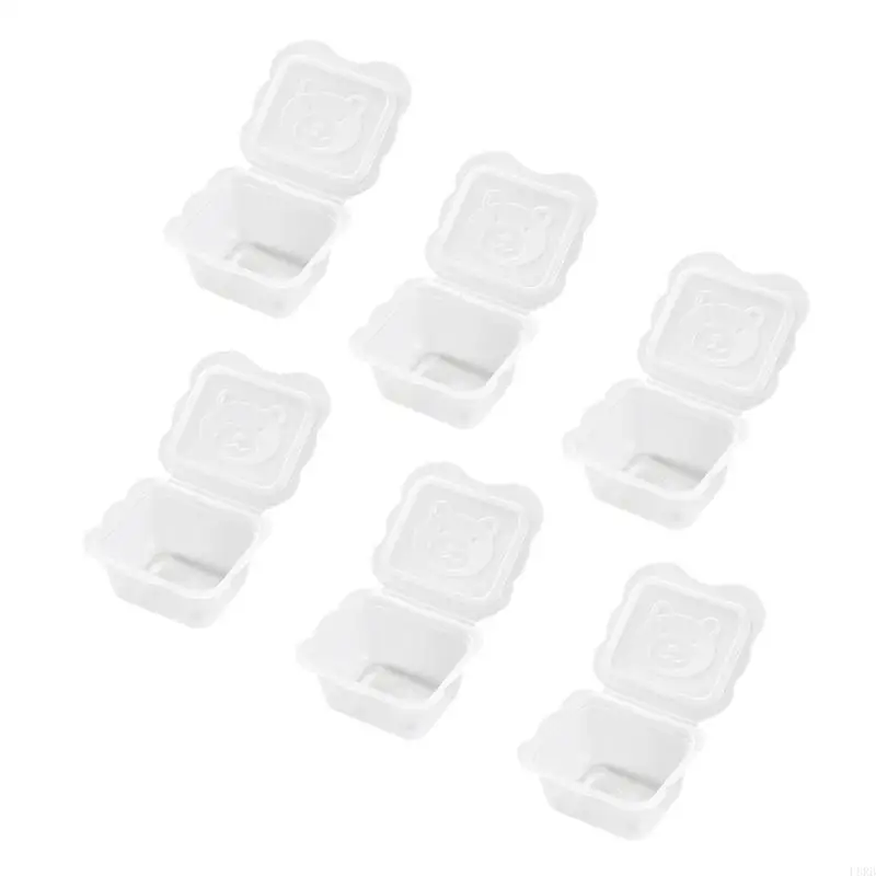 6 قطعة صندوق تخزين الطعام التكميلي للطفل مع غطاء غطاء مانع للتسرب سهل التنظيف للرضع طعام الفاكهة مخزن منظم حافظة L8RB #1