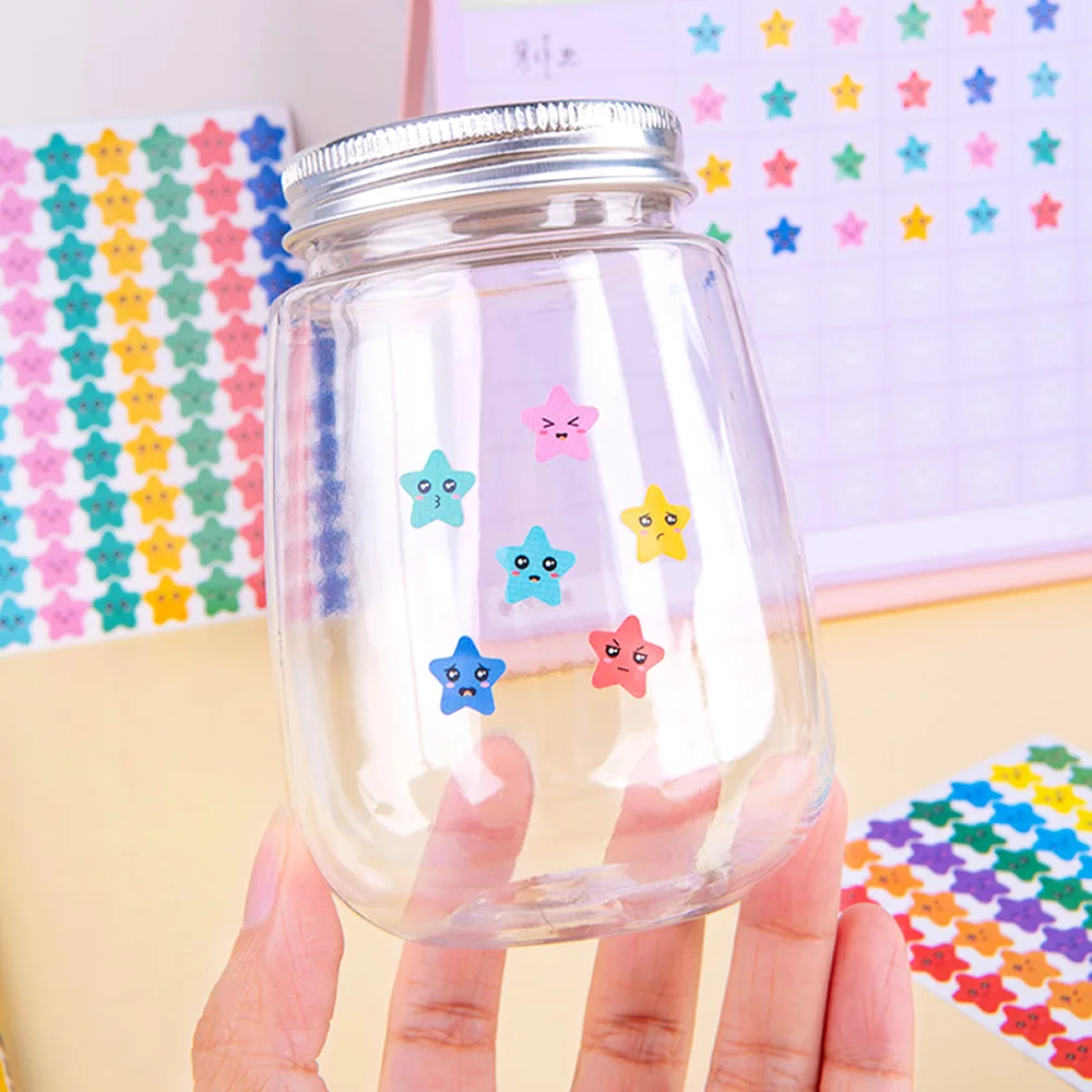 4200 Lembar Paket Stiker Tanda Hadiah Hati/Lingkaran/Bintang DIY Stiker Alat Tulis Koper Skateboard Dekorasi Mainan Hadiah Laptop Ponsel