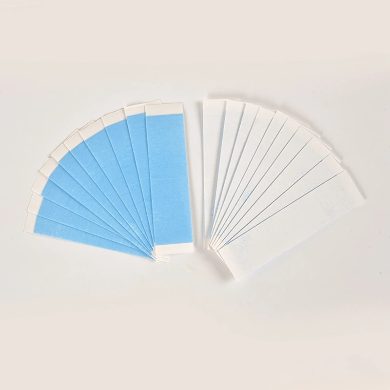 Cinta de extensión adhesiva doble para pelucas, tiras de pelo súper fuertes, impermeable para tupé/pelucas de encaje, película adhesiva, 72 piezas por lote