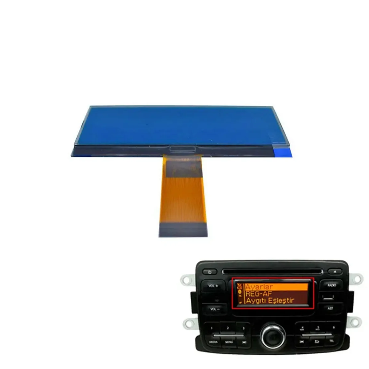 Wyświetlacz LCD do Renault Duster Captur Logan Symbol Pulse 3rd-Gen Radio Stereo Wewnętrzny zestaw wskaźników Dźwięk samochodowy