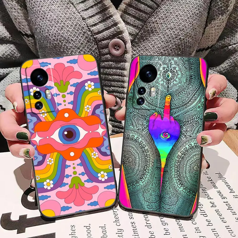 Indie Hippie Art Phone Case For Xiaomi Mi 13 12 12X 12T 11 11T 10 9 8 Pro Lite Plus TPU Case Funda Coque Shell Capa Cover