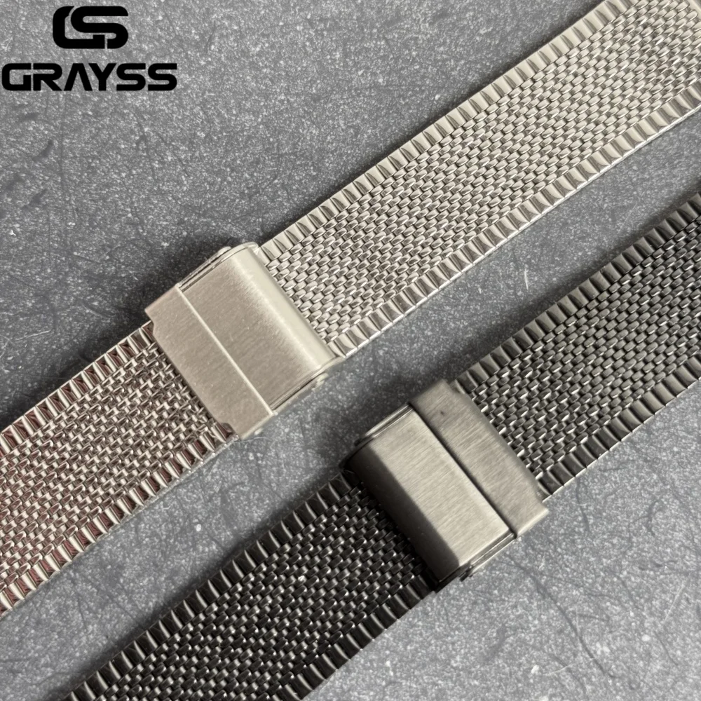 20 ملم حزام ميلان الجديد عالي الجودة 316L من الفولاذ المقاوم للصدأ ريترو مناسب لإكسسوارات الساعات الرجالية