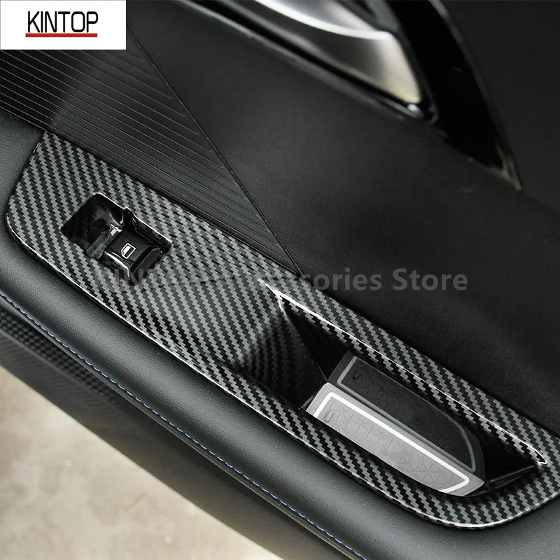 For MG MG4 22-23 ABS Carbon Fiber Pattern Sticker Interior Sporty Refit Modification Accessories