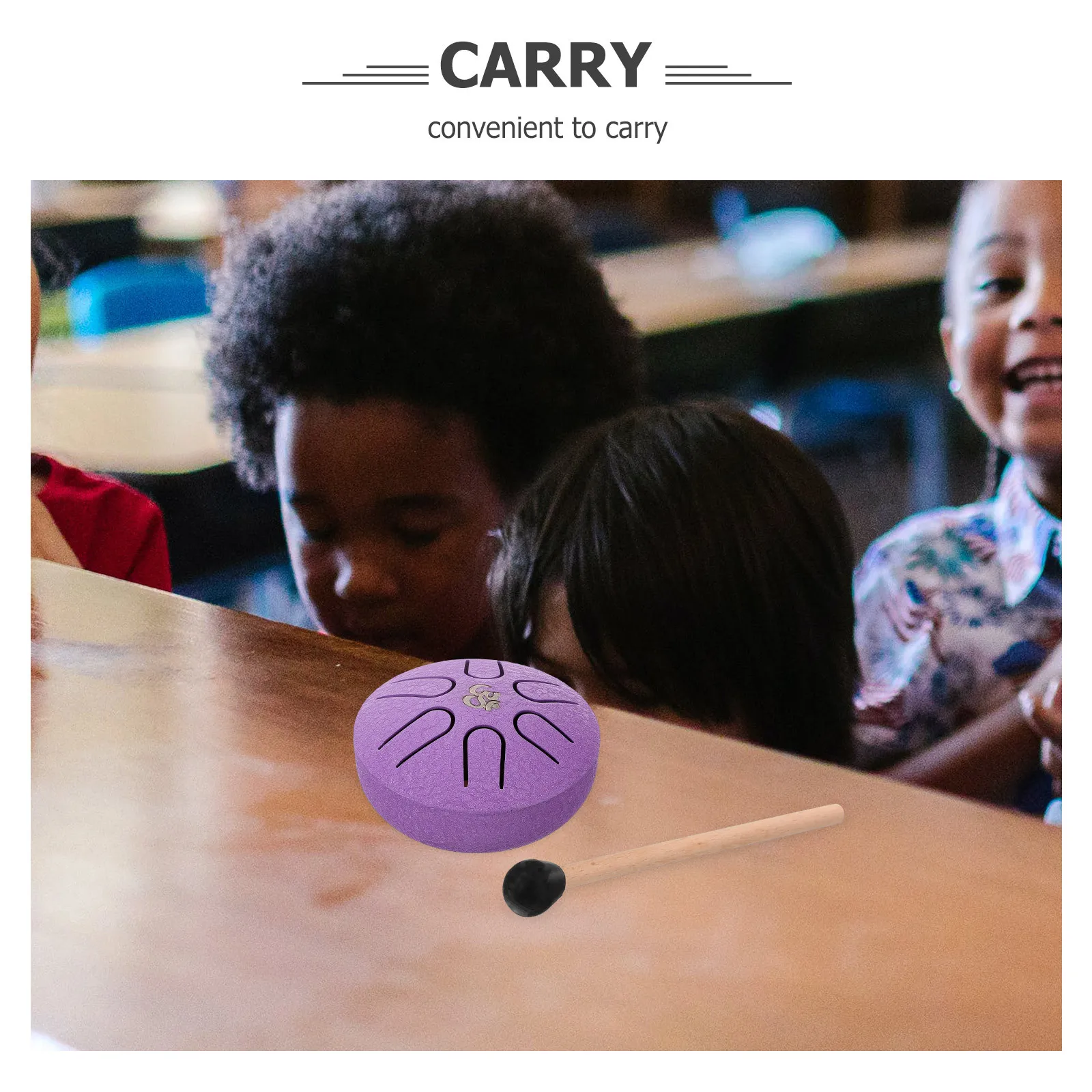 

1Set Mini Tongue Drum Titanium Steel Portable Hand Drum Compact Percussion Instrument for Beginner Music Learning