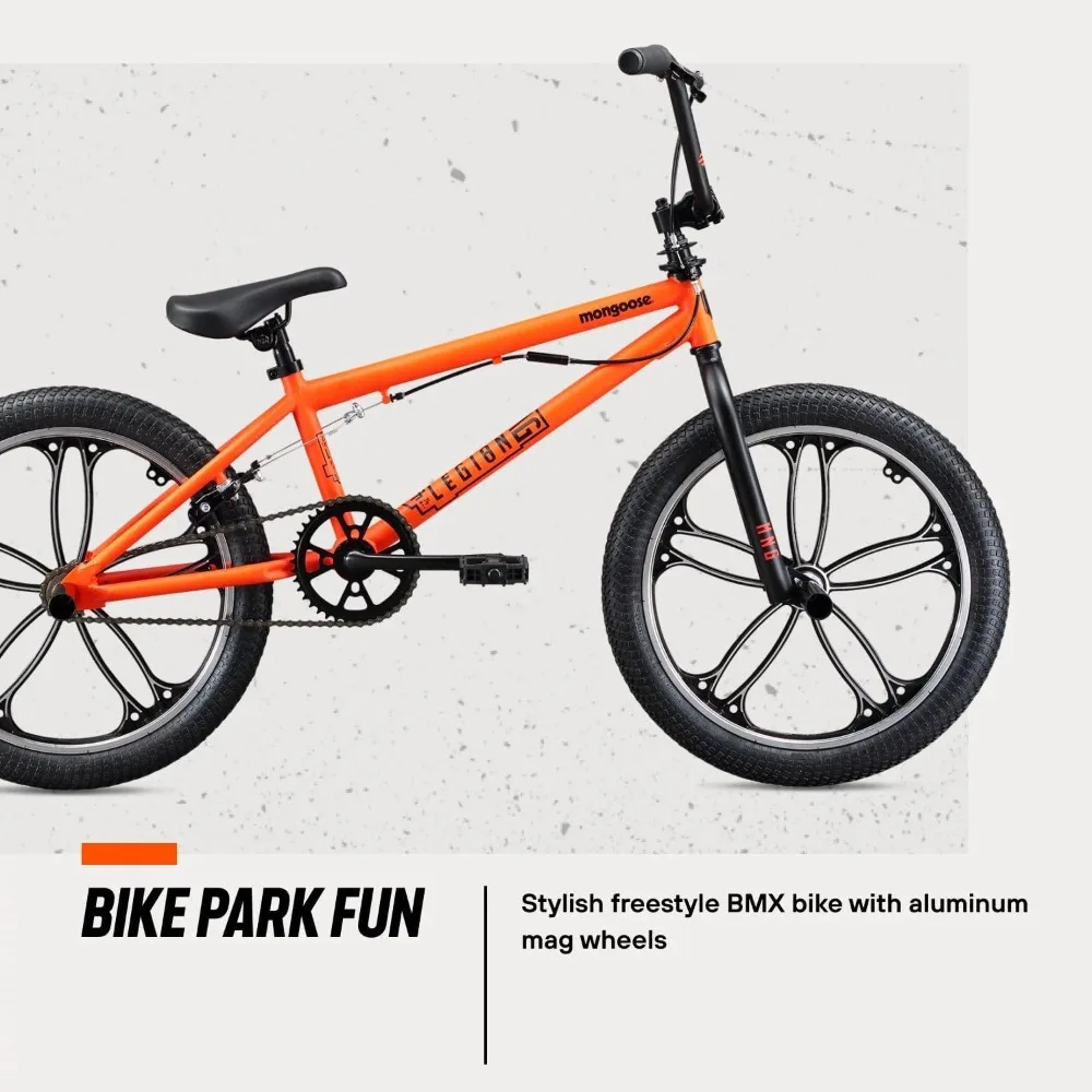 Freestyle Sidewalk BMX Bike, Beginner Riders, Boys and Girls, 16-20-inch Wheels, Hi-Ten Steel Frame, Micro Drive BMX Gearing