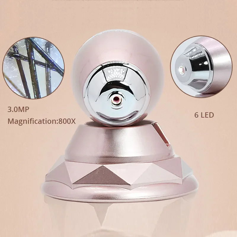 3MP HD WIFI Skin Scalp Detector LED Lights Hair Follicles Tester Beauty Shop Salon Care Facial House Testing Digital Microscope