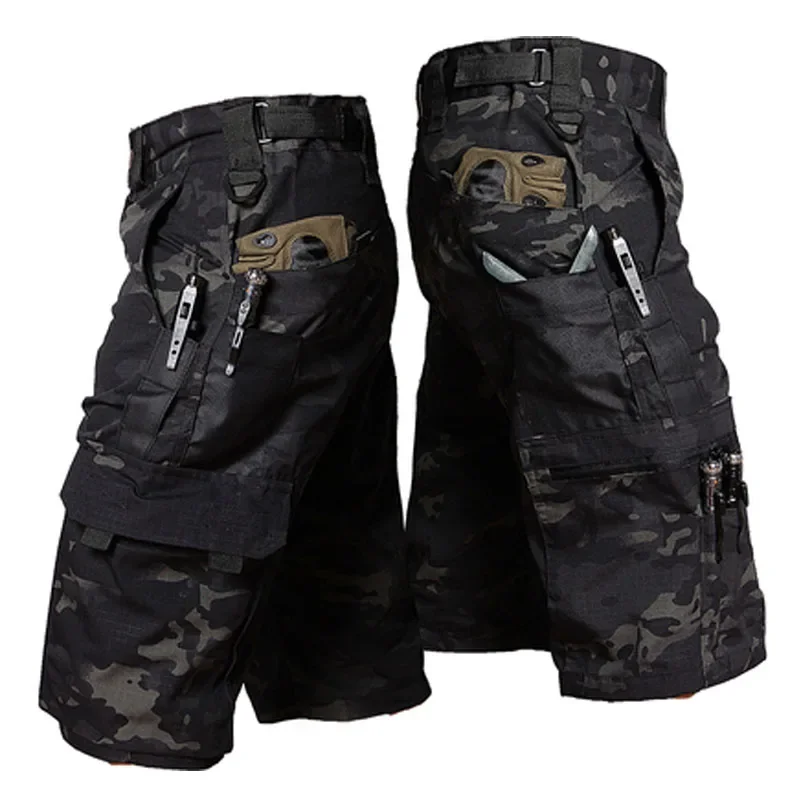 

Camouflage Shorts Mens Summer Quick Drying Multiple Pockets Pants Outdoor Hiking Fishing Breathable Shorts Male Jogger